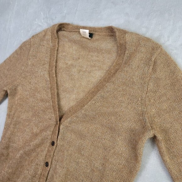 J. Crew Heather Camel Mohair Magnitude Wool Women's Cardigan | Size M - Picture 5 of 8